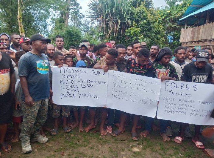 Tidak Sesuai Adat, Suku Kimyal Tolak Bantuan Polres Yahukimo