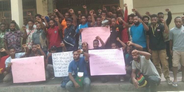Mahasiswa Yahukimo Minta Bupati Hentikan Pembangunan Koramil Persiapan Suru-suru