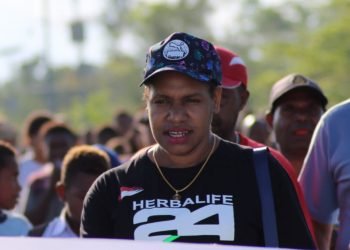 Ketua GOW Yahukimo Ikut Jalan Santai Bersama Jemaat GKI di Dekai