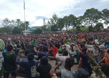 Ribuat Rakyat Papua di Wamena Demo Tolak Pemekaran DOB