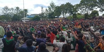 Ribuat Rakyat Papua di Wamena Demo Tolak Pemekaran DOB