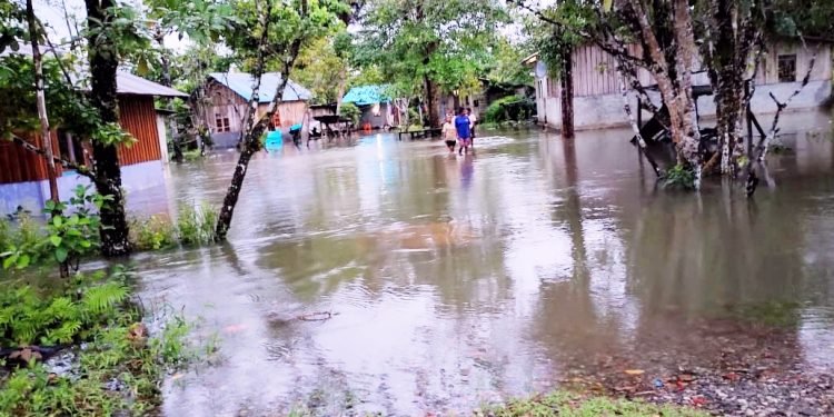 Banjir rendam pemukiman warga di Dekai - JW/Sagu