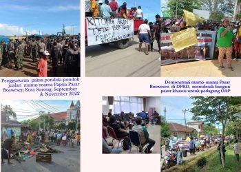 Perjuangan para pedagang pasar Boswesen menolak penggusuran tempat jualan di pasar Boswesen.