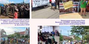 Perjuangan para pedagang pasar Boswesen menolak penggusuran tempat jualan di pasar Boswesen.