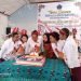Sekretaris GOW, dan Ketua Bhayangkari didampingi pengurus GOW Kabupaten Yahukimo saat meniup kue ulang tahun.