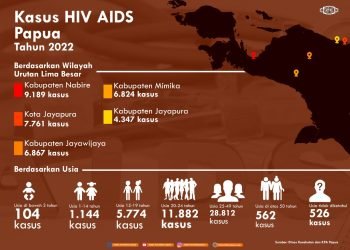 Infografis Kasus HIV/AIDS di Papua (SKPKC Fransiskan Papua)