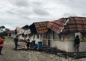 Kantor SMPN 2 Dekai Hangus Terbakar, Polisi Amankan Dua Orang