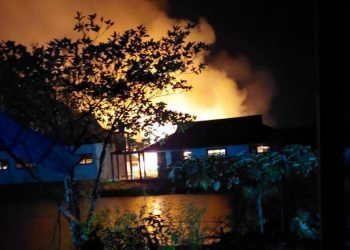 Kantor SMPN 2 Dekai Kembali Dilahap Si Jago Merah 