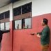 Aparat kepolisian saat melakukan olah TKP - JW Sagu