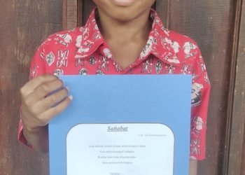 Ignatius Herman Kamarmateyau, siswa SD YPPK Santo Antonius Dekai