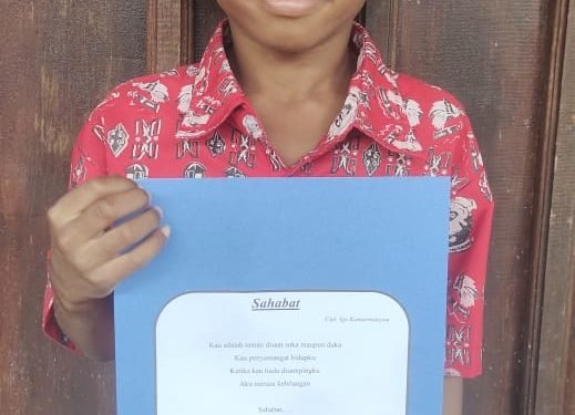 Ignatius Herman Kamarmateyau, siswa SD YPPK Santo Antonius Dekai