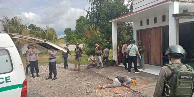 Polres Yahukimo Olah TKP Korban Pembunuhan