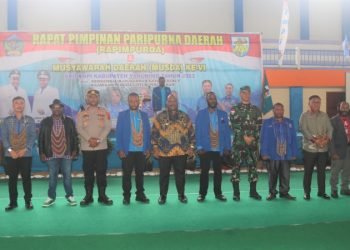 Bupati Didimus Yahuli Resmi Tutup Rapim-Musda KNPI Yahukimo Ke-VI