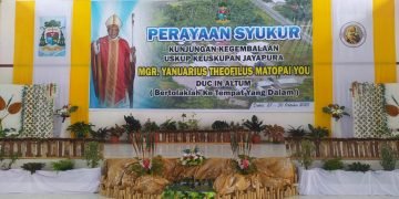 Persiapan kunjungan Uskup Mgr. Yanuarius Theofilus Matopai You ke Dekai.