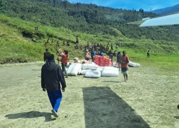 Atasi Bencana Kelaparan, Pemprov Bantu 1 Ton Beras ke Distrik Amuma Yahukimo