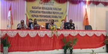 Bawaslu Jayawijaya Lakukan Sosialisasi Pemilu Kepada Penyandang Disabilitas