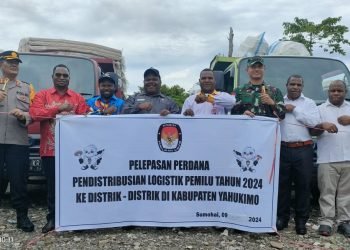 KPU Yahukimo Resmi Luncurkan Logistik Pemilu 2024