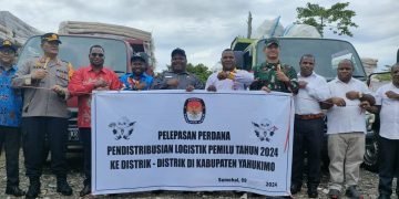 KPU Yahukimo Resmi Luncurkan Logistik Pemilu 2024