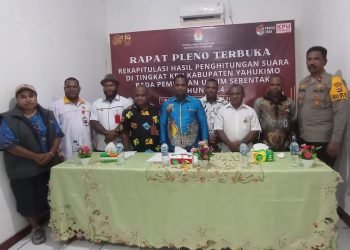 KPU Yahukimo Gelar Pembukaan Rapat Pleno Rekapitulasi Perhitungan Suara Tingkat Kabupaten