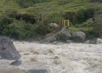 Jembatan Gantung Penghubung Distrik Werima dan Tangma Putus Diterjang Banjir Sungai Baliem