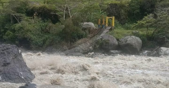 Jembatan Gantung Penghubung Distrik Werima dan Tangma Putus Diterjang Banjir Sungai Baliem