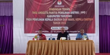 KPU Yahukimo Gelar Bimbingan Teknis Bagi Panitia Distrik