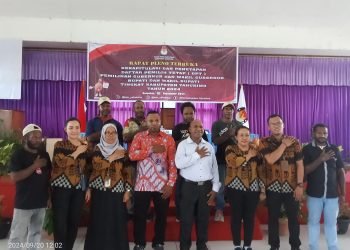 KPU Yahukimo Gelar Rapat Pleno Terbuka Rekapitulasi Dan Penetapan DPT Pemilu 2024