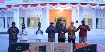 Pemprov Papua Pegunungan Kasih Bantuan  Ratusan TV ke Masyarakat