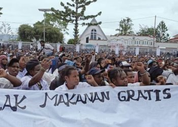  5 Jam Lebih Berorasi, Aksi Tolak MBG di Wamena Berlangsung Lancar  
