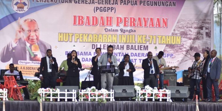 PGPP Gelar Ibadah HUT Pekabaran Injil di Jayawijaya