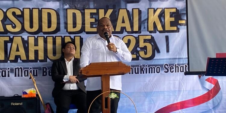 Bupati Yahukimo Hadiri Ibadah Syukuran Perayaan HUT RSUD Dekai