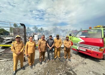 Pemkab Yahukimo Tinjau Lokasi Kebakaran Kios Warga di Dekai