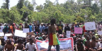 Front Mahasiswa Yahukimo Se-Indonesia Gelar Aksi Tolak Militerisme di Kantor DPRK Yahukimo