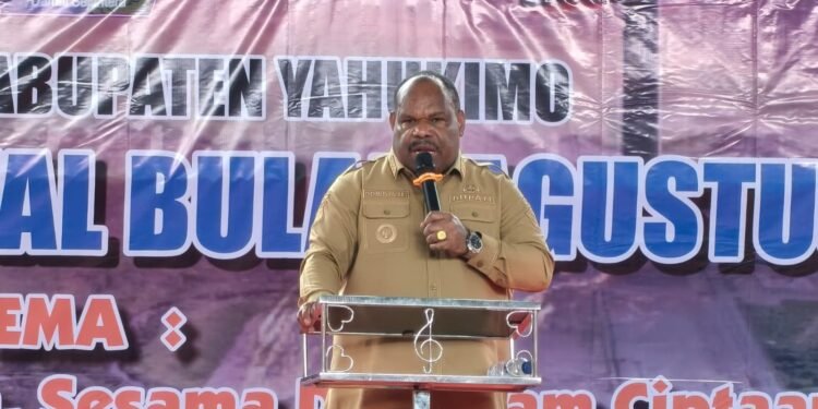 Bupati Didimus Yahuli Ajak ASN Wujudkan Damai dan Kemandirian di Yahukimo