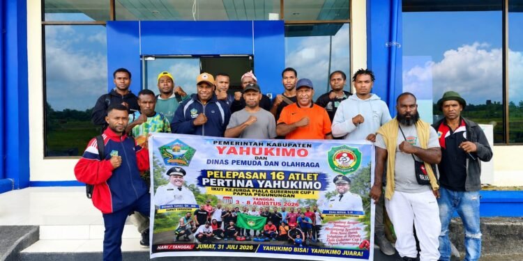 Pemkab Yahukimo Berangkatkan 20 Atlet PERTINA ke Kejurda Tinju Piala Gubernur Papua Pegunungan 2026