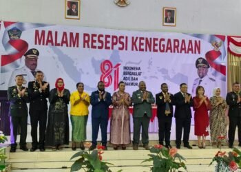 Bupati Yahukimo Apresiasi TNI-Polri dan Masyarakat dalam Resepsi Kenegaraan HUT RI ke-81