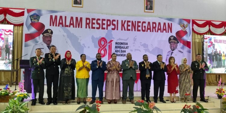 Bupati Yahukimo Apresiasi TNI-Polri dan Masyarakat dalam Resepsi Kenegaraan HUT RI ke-81