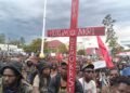  Orasi Politik 3 Jam Lebih,  Ribuan Masa KNPB  Sampaikan Aspirasi dengan Damai di Wamena