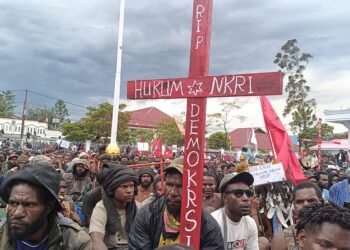  Orasi Politik 3 Jam Lebih,  Ribuan Masa KNPB  Sampaikan Aspirasi dengan Damai di Wamena