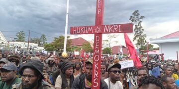  Orasi Politik 3 Jam Lebih,  Ribuan Masa KNPB  Sampaikan Aspirasi dengan Damai di Wamena
