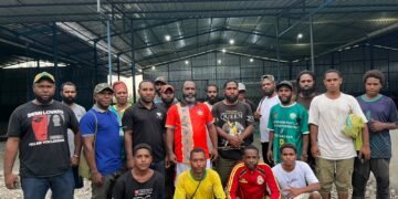 Menunggu Jadwal Musda KNPI, Pemuda Yahukimo Isi Kegiatan dengan Sparing Futsal