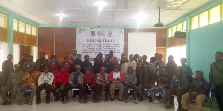 Embun dan Foker LSM Papua Gelar Sosialisasi Pemetaan Wilayah Adat Lanni di Lanny Jaya